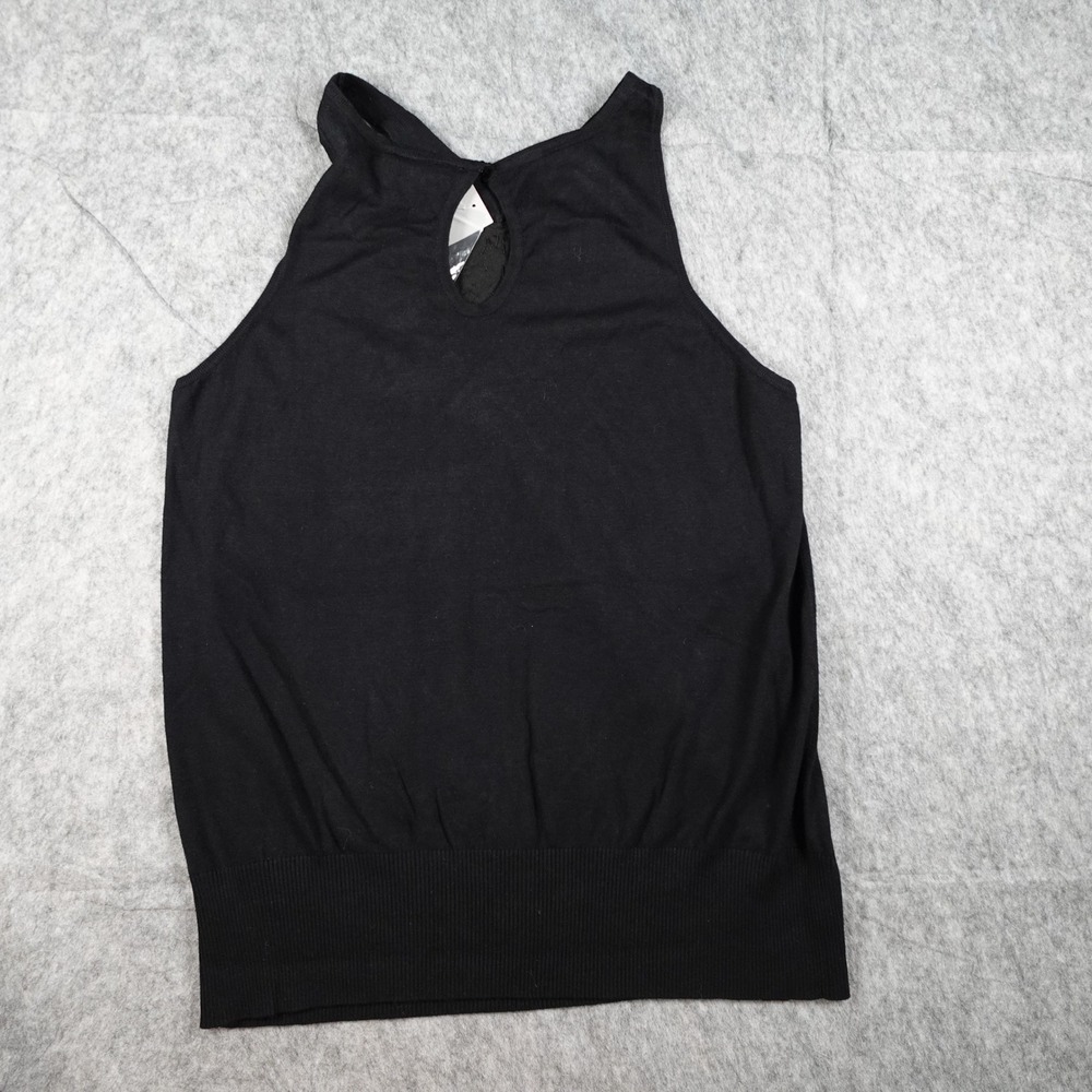 Lane Bryant Top Women 18/20 Black NWT Beaded Embellished Jewel Sleeveless Knit - Picture 6 of 10